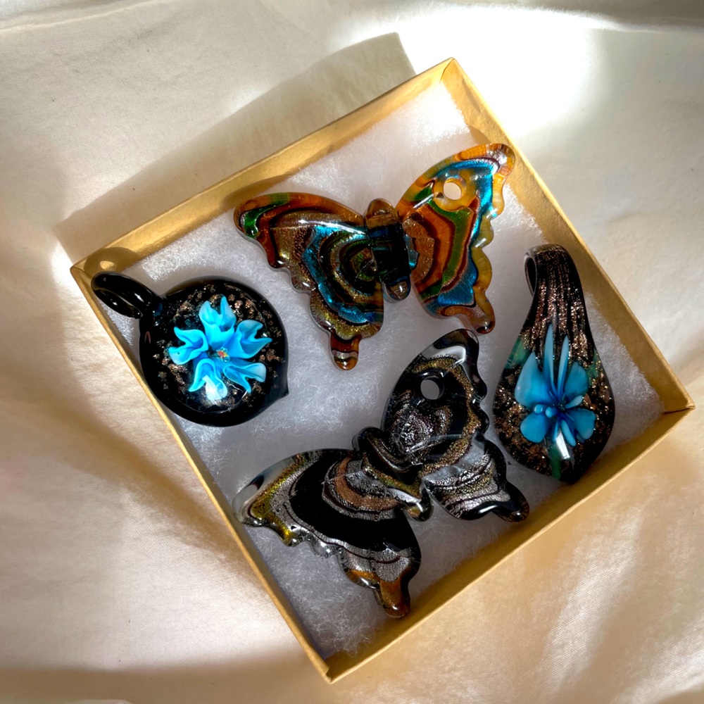 Antique Glass Pendants